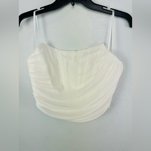 Miss8 Los Angeles White Ivory Bone In Ruched Corset - Picture 5 of 7